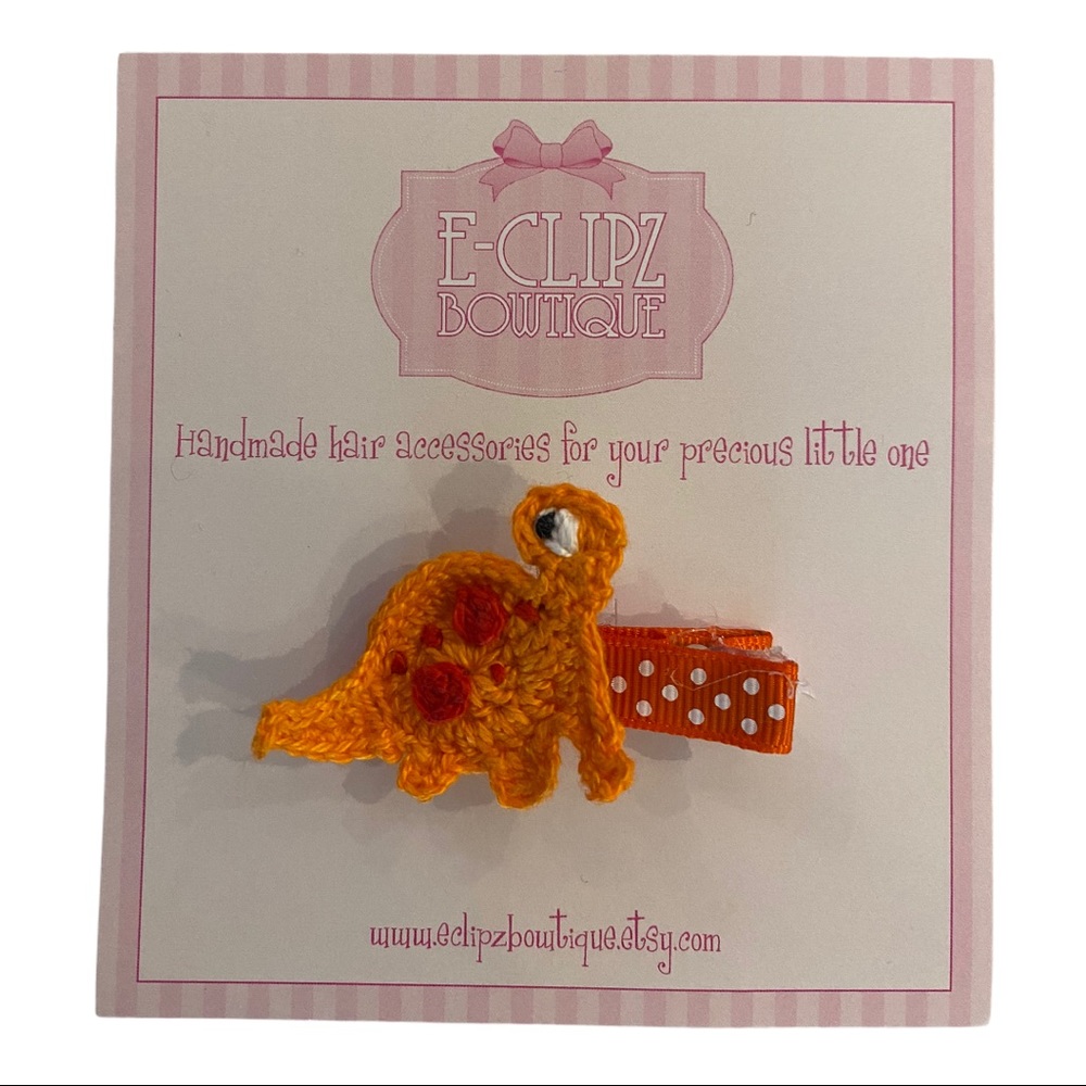 New handmade dinosaur 🦕 baby/girls hair clip